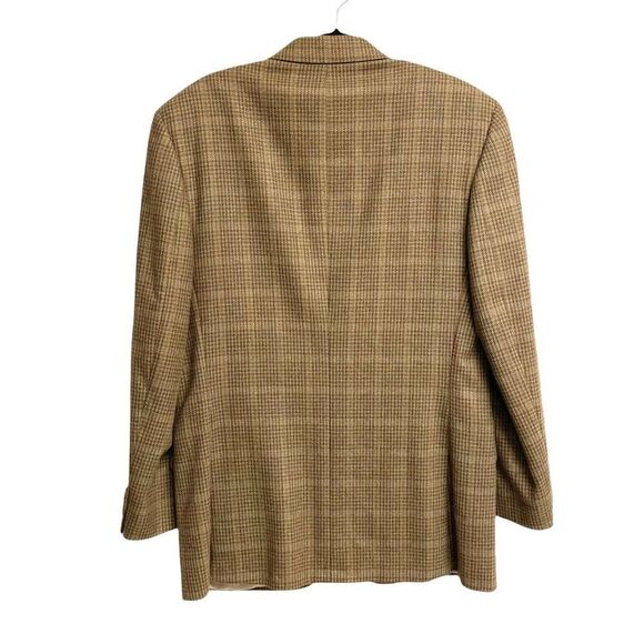 SAMUELSHON Wool Button Front Blazer Brown Tan 39R - Picture 4 of 11